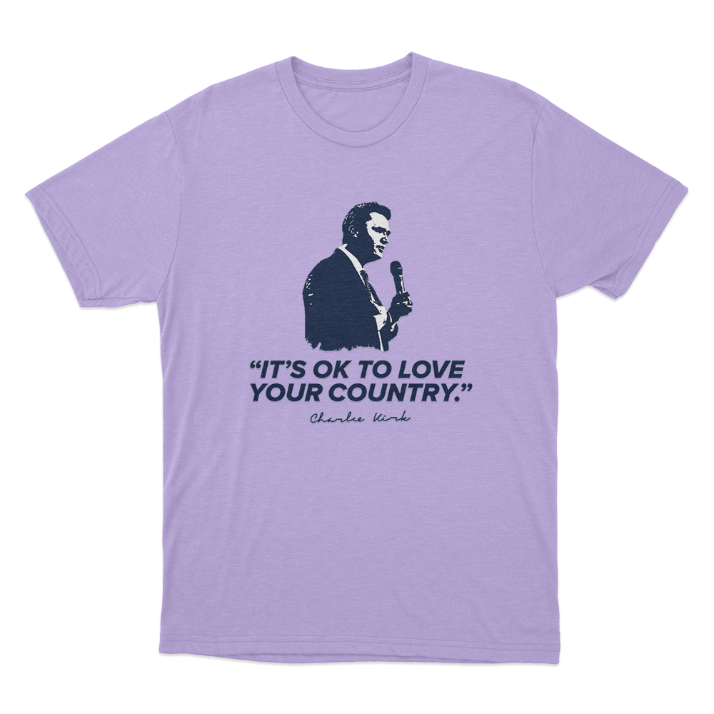 Love Your Country Unisex T Shirt Purple Love Your Country Unisex T Shirt Purple