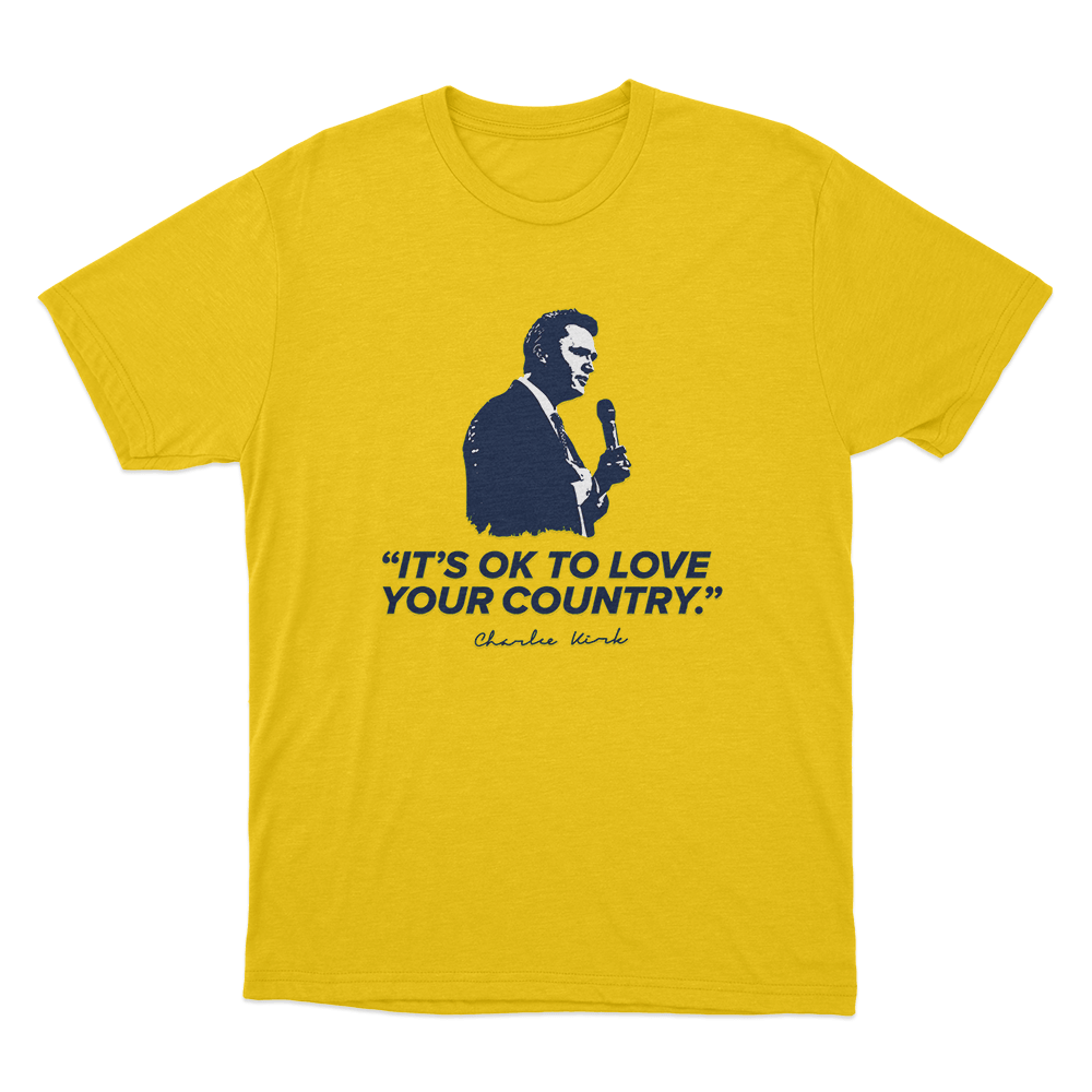 Love Your Country Unisex T Shirt Yellow Love Your Country Unisex T Shirt Yellow
