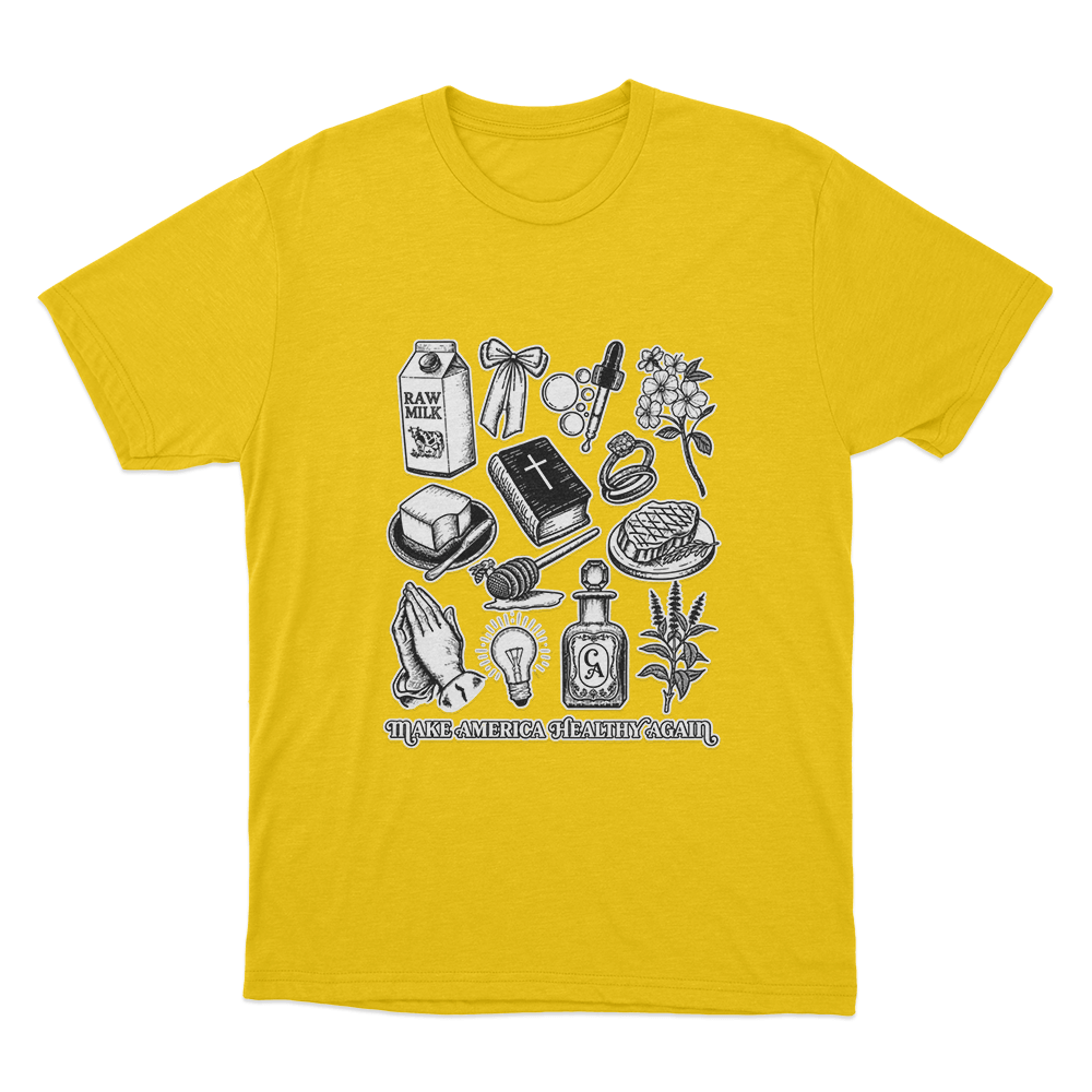 Make America Healthy Again Unisex T Shirt Yellow Make America Healthy Again Unisex T Shirt Yellow
