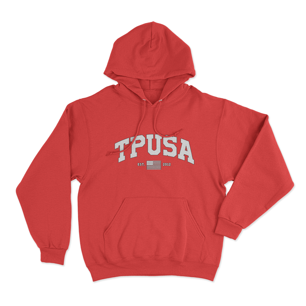 TPUSA Collegiate Unisex Hoodie Red TPUSA Collegiate Unisex Hoodie Red