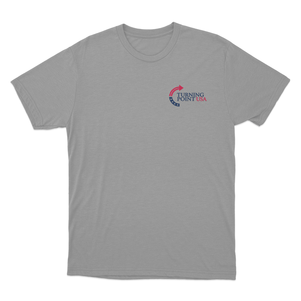 Turning Point USA Logo Merch T Shirt Grey Turning Point USA Logo Merch T Shirt Grey
