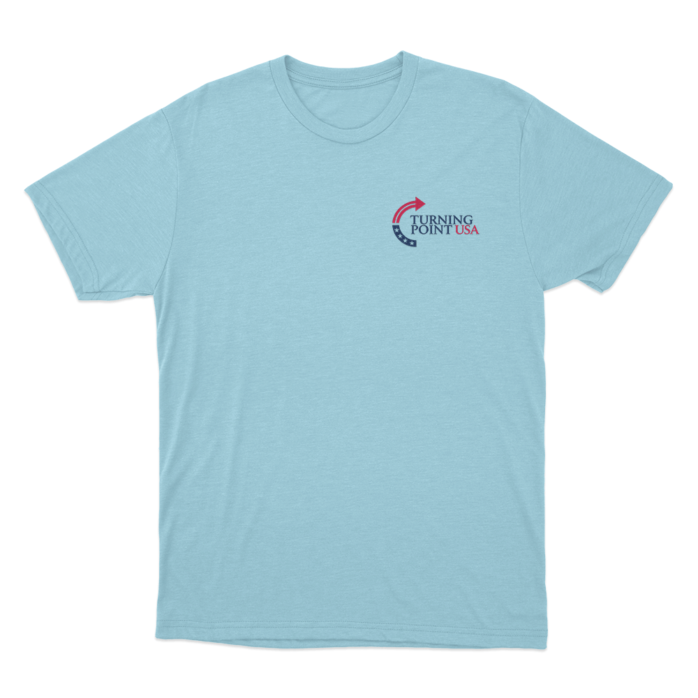 Turning Point USA Logo Merch T Shirt Sky Blue Turning Point USA Logo Merch T Shirt Sky Blue